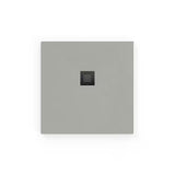 Siva kvadratna tuš kada SAT Alek od lijevanog mramora 80x80 cm, niske visine