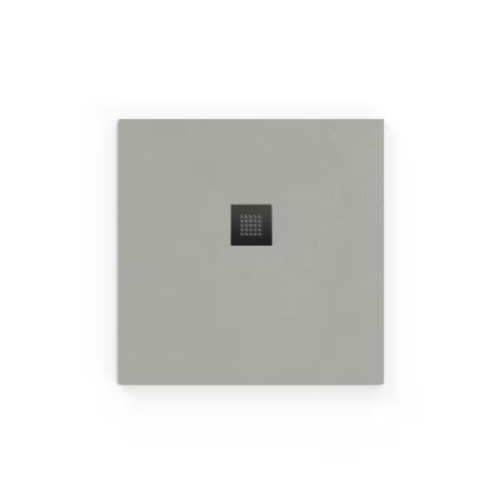 Siva kvadratna tuš kada SAT Alek od lijevanog mramora 80x80 cm, niske visine