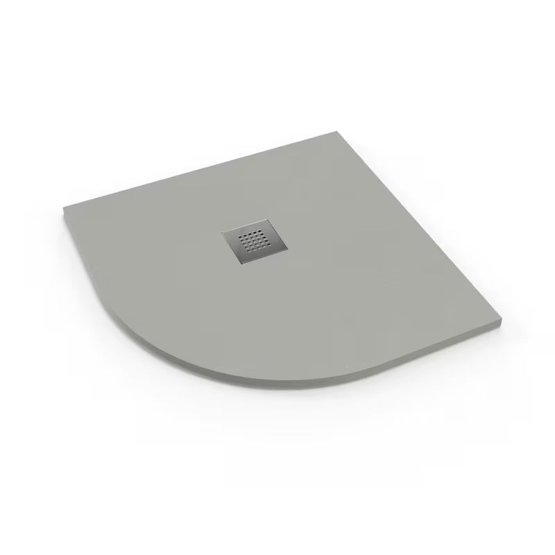 Polukružna tuš kada SAT Alek 80x80 cm od lijevanog mramora u sivoj boji