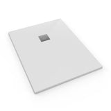 Bijela pravokutna tuš kada SAT Alek 120x80 cm od lijevanog mramora, niske visine