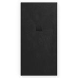 Crna pravokutna tuš kada SAT Alek od lijevanog mramora 160x80 cm, niske visine