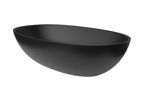Crni umivaonik na ploču SAT Aula od lijevanog mramora, dimenzija 60x36 cm