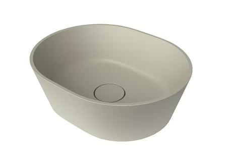 Bež umivaonik na ploču SAT Aula 47x38 cm bez otvora za miješalicu i bez preljeva