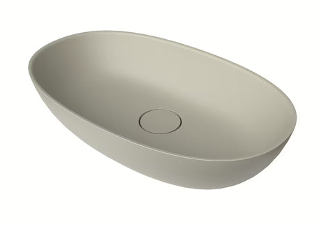 Bež umivaonik na ploču SAT Aula 60x36 cm od lijevanog mramora bez preljeva