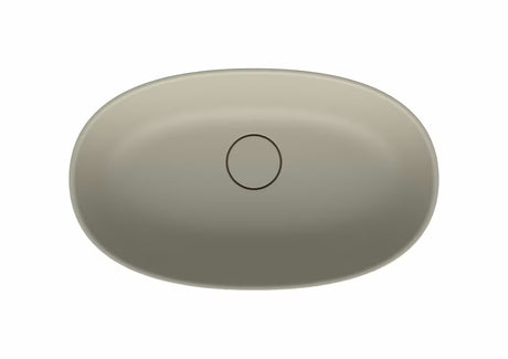 Bež umivaonik na ploču SAT Aula 60x36 cm od lijevanog mramora bez preljeva