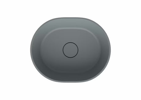 Svijetlosivi umivaonik na ploču SAT Aula 47x38 cm od lijevanog mramora bez preljeva