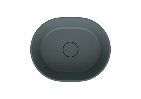 Tamnosivi umivaonik na ploču SAT Aula od lijevanog mramora, dimenzija 47x38 cm