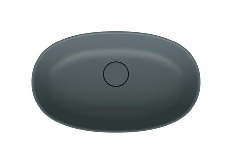 Tamnosivi umivaonik na ploču SAT Aula od lijevanog mramora, dimenzija 60x36 cm