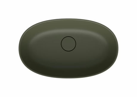 Zeleni umivaonik na ploču SAT Aula 60x36 cm od lijevanog mramora bez preljeva