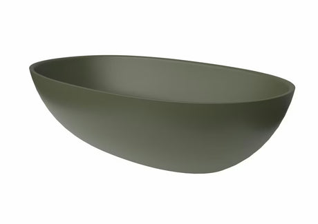 Zeleni umivaonik na ploču SAT Aula 60x36 cm od lijevanog mramora bez preljeva