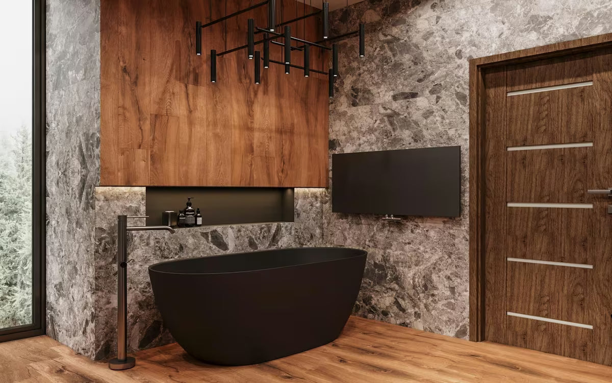 Samostojeća kada  SAT Aula od lijevanog mramora pro za lijevu i desnu orijentaciju