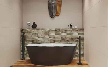 Samostojeći  crna kada SAT Aula od lijevanog mramora u modernom dizajnu