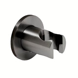 Fiksni nosač ručnog tuša SAT Aurum s okruglim dizajnom u brušenoj obradi gun metal.