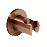 Fiksni nosač ručnog tuša SAT Aurum u završnoj obradi rose gold brushed, okruglog oblika, za zidnu montažu.