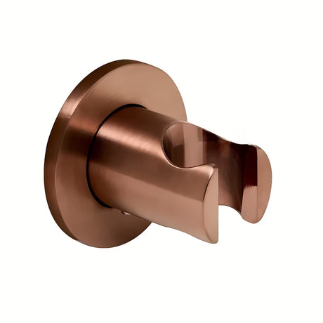 Fiksni nosač ručnog tuša SAT Aurum u završnoj obradi rose gold brushed, okruglog oblika, za zidnu montažu.