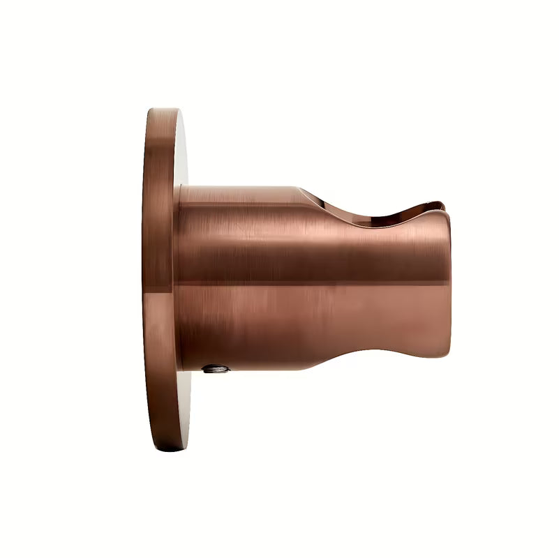 Fiksni nosač ručnog tuša SAT Aurum u završnoj obradi rose gold brushed, okruglog oblika, za zidnu montažu.