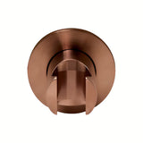 Fiksni nosač ručnog tuša SAT Aurum u završnoj obradi rose gold brushed, okruglog oblika, za zidnu montažu.