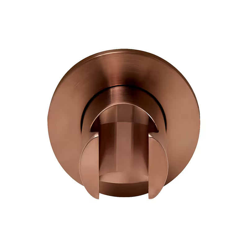 Fiksni nosač ručnog tuša SAT Aurum u završnoj obradi rose gold brushed, okruglog oblika, za zidnu montažu.