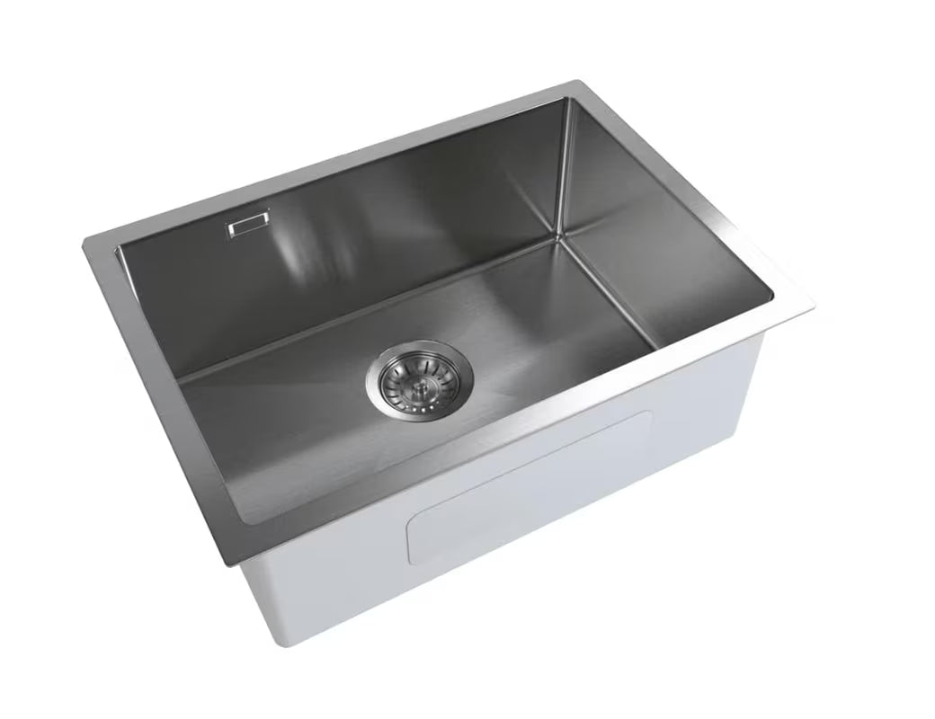 Kuhinjski jednostruki sudoper SAT Aurum gun metal pro donja montaža ispod radne ploče od nehrđajućeg čelika