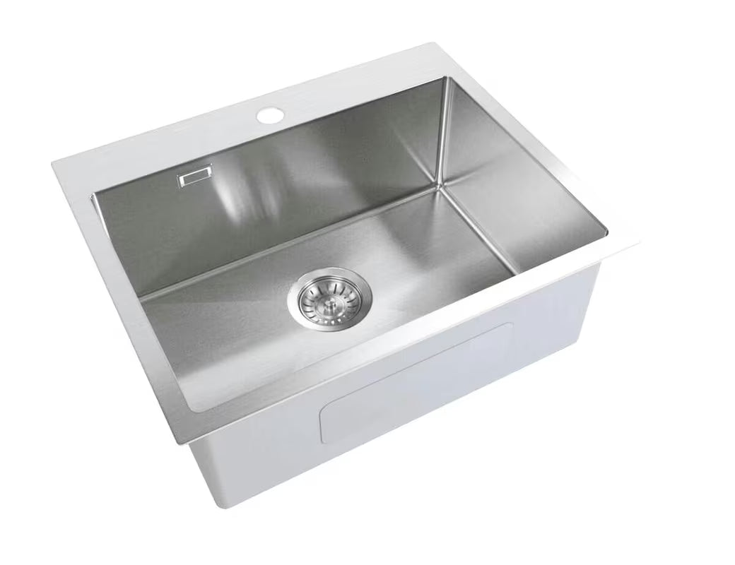 Kuhinjski jednostruki sudoper SAT Aurum od nehrđajućeg čelika bez ocjedne plohe pro montaža na radnu ploču