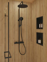 Ugradbena polica SAT Aurum u crnoj mat boji od nehrđajućeg čelika 304 pro kupaonicu