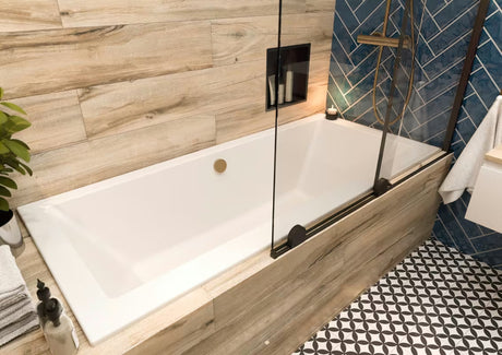 Ugradbena polica SAT Aurum u crnoj mat boji od nehrđajućeg čelika 304 pro kupaonicu