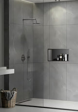 Tuš niša SAT Aurum od nehrđajućeg čelika 304 u boji gun metal s okvirom