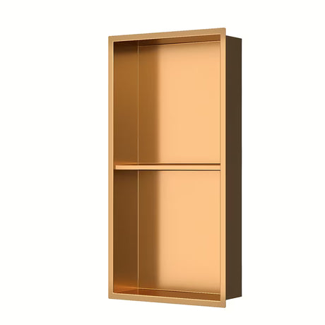 Ružičasto-zlatna tuš niša SAT Aurum od nehrđajućeg čelika s okvirom i dodatnom policom