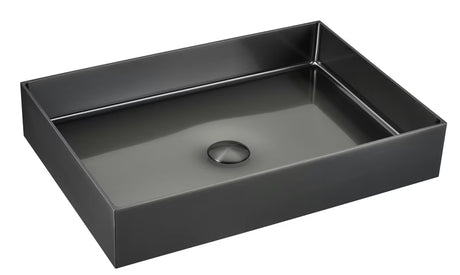 SAT Aurum umivaonik na ploču od nehrđajućeg čelika u boji gun metal, 55 x 38 cm.