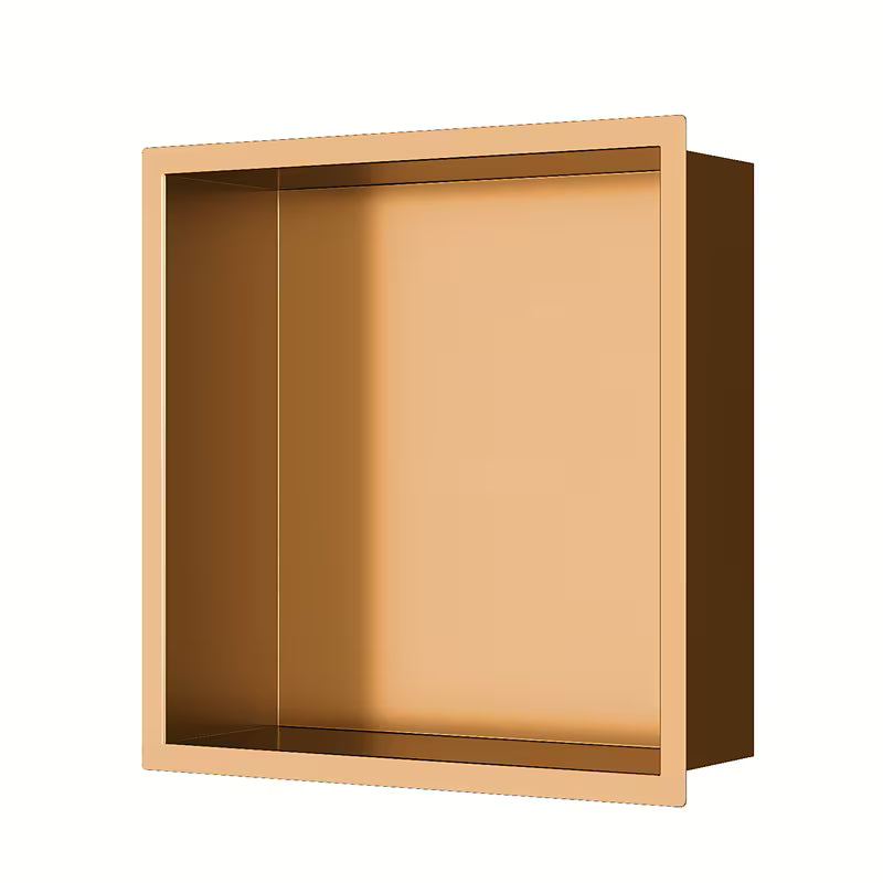 Tuš niša SAT Aurum od nehrđajućeg čelika u boji brušenog rose gold s okvirom