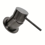 Podžbukna jednoručna baterija miješalica za umivaonik SAT Aurum u izvedbi brušeni gun metal s okruglim dizajnom.
