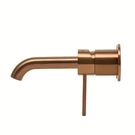 Podžbukna miješalica za umivaonik SAT Aurum u izvedbi rose gold brushed s okruglim dizajnom.