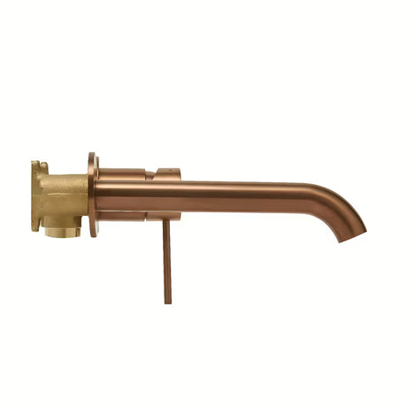 Podžbukna miješalica za umivaonik SAT Aurum u izvedbi rose gold brushed s okruglim dizajnom.