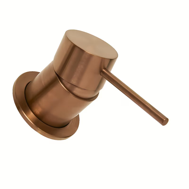 Podžbukna miješalica za umivaonik SAT Aurum u izvedbi rose gold brushed s okruglim dizajnom.