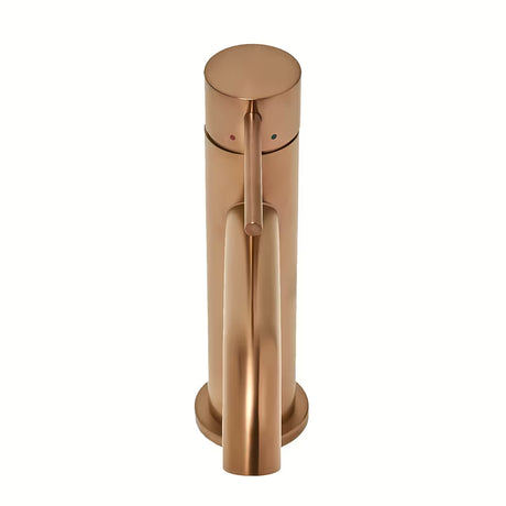 Jednoručna Baterija stojeća miješalica za umivaonik SAT Aurum u izvedbi rose gold brushed bez odvoda
