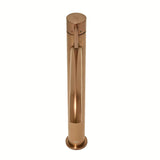 Visoka jednoručna baterija miješalica za umivaonik SAT Aurum u završnoj obradi rose gold brushed s okruglim dizajnom