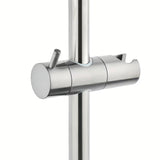 Tuš sustav SAT Aurum s termostatskom miješalicom u brušenoj izvedbi gun metal s nadglavnim i ručnim tušem.