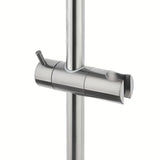 Tuš sustav SAT Aurum s termostatskom miješalicom u brušenoj izvedbi gun metal s nadglavnim i ručnim tušem.