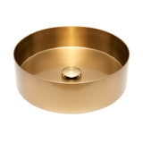 Okrugli umivaonik na ploču SAT Aurum 38 cm u brušenom zlatnom finišu cool sunrise s tankim stijenkama