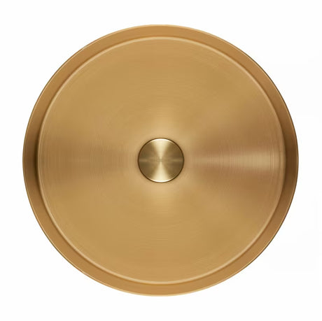 Okrugli umivaonik na ploču SAT Aurum 38 cm u brušenom zlatnom finišu cool sunrise s tankim stijenkama