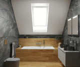 Okrugli umivaonik na ploču SAT Aurum od brušenog nehrđajućeg čelika u boji gun metal