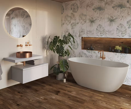 Okrugli umivaonik na ploču SAT Aurum 38 cm u brušenoj rose gold boji s tankim stijenkama