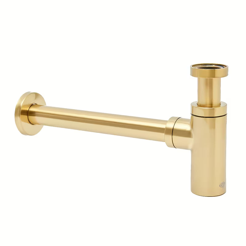 Sifon za Umivaonik SAT Aurum u sjajnoj zlatnoj boji, okruglog dizajna i s priključkom DN32