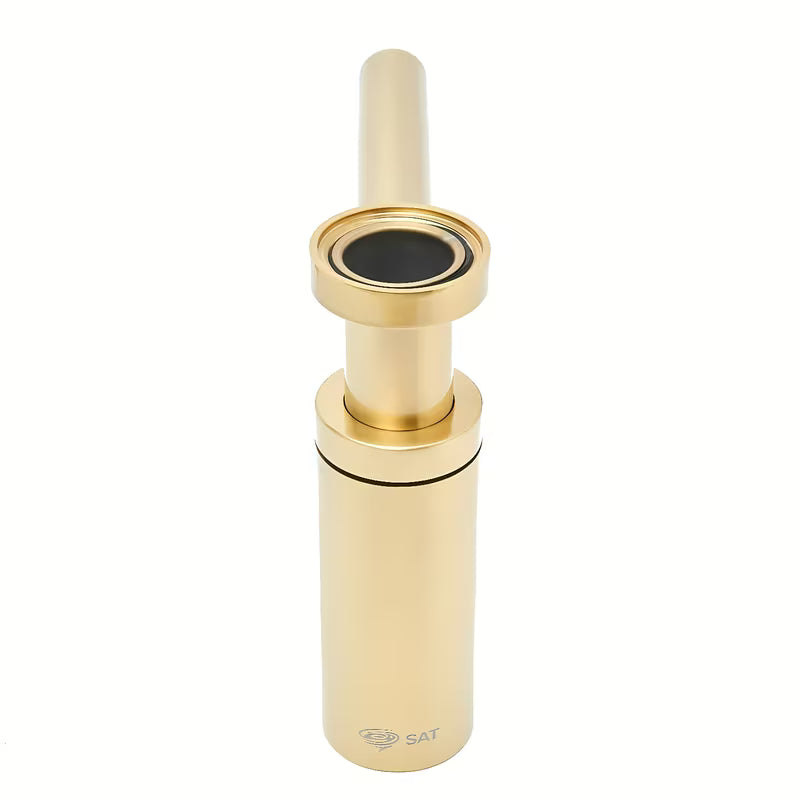 Sifon za Umivaonik SAT Aurum u sjajnoj zlatnoj boji, okruglog dizajna i s priključkom DN32