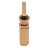 Mjedeni sifon za umivaonik SAT Aurum u boji rose gold, okruglog dizajna i promjera 32 mm.