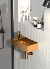 Viseće inox mali umivaonik SAT Aurum u rosegold (ružičasto-zlatnoj) boji