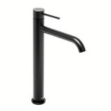 Visoka miješalica za Umivaonik SAT Aurum u mat crnoj boji s okruglim dizajnom