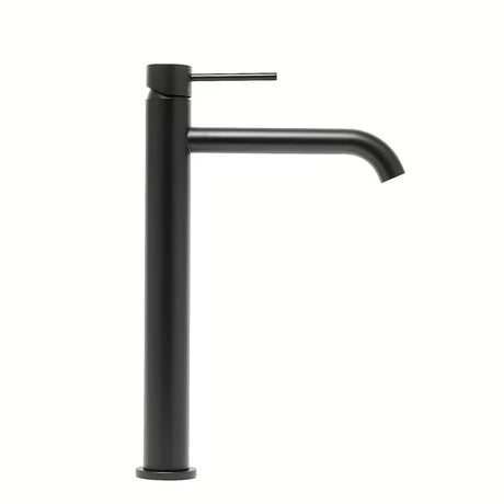 Visoka miješalica za Umivaonik SAT Aurum u mat crnoj boji s okruglim dizajnom