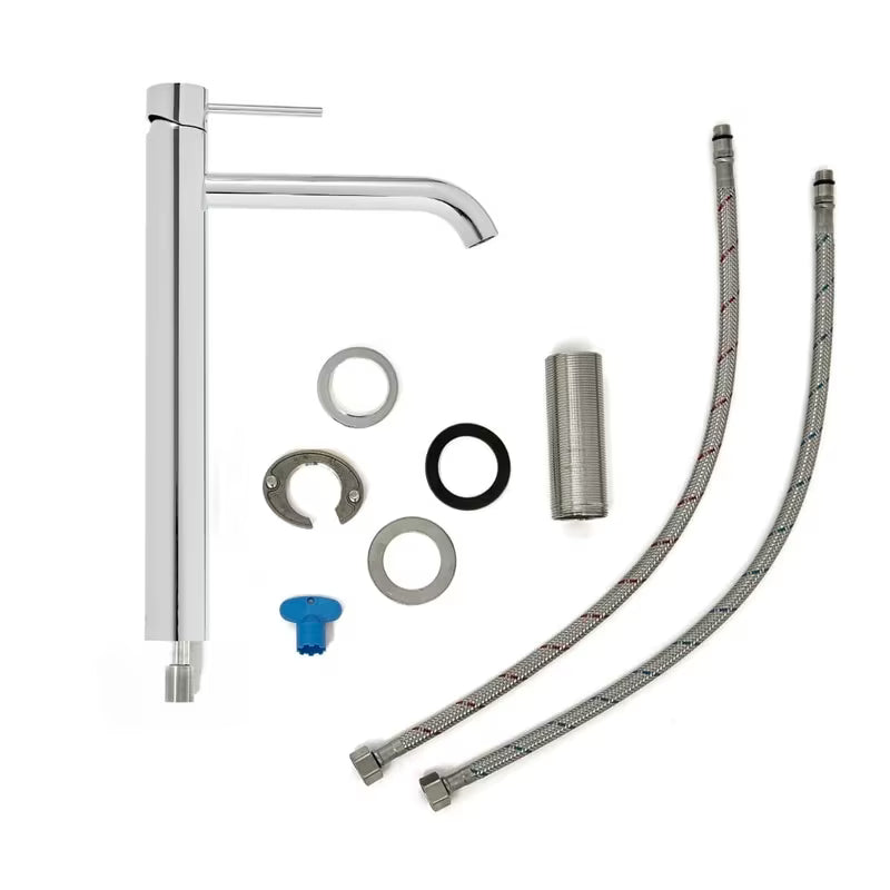 SAT Aurum visoka jednoručna baterija miješalica za umivaonik u sjajnoj krom izvedbi s okruglim dizajnom