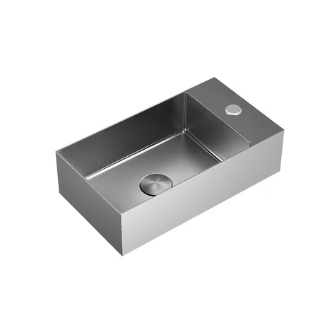 SAT Aurum viseće umivaonik od nehrđajućeg čelika u inox boji, dimenzija 40 x 22 cm